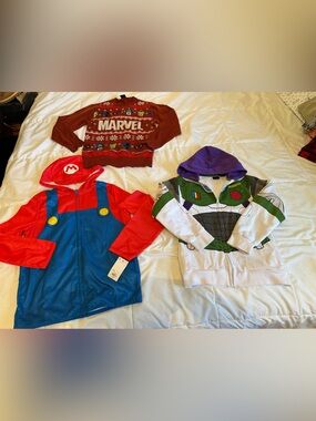 Mario Hoodie, Buzz Lightyear, and Marvel Boys Sweaters